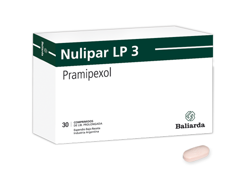 Nulipar LP_3_40.png Nulipar LP Pramipexol Antiparkinsonianos Enfermedad de Parkinson Nulipar LC parkinsonismo Pramipexol Síndrome de las piernas inquietas temblor